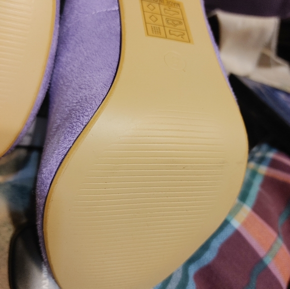 Ladies Lilac Suede High Heels Shoes New - Picture 7 of 14